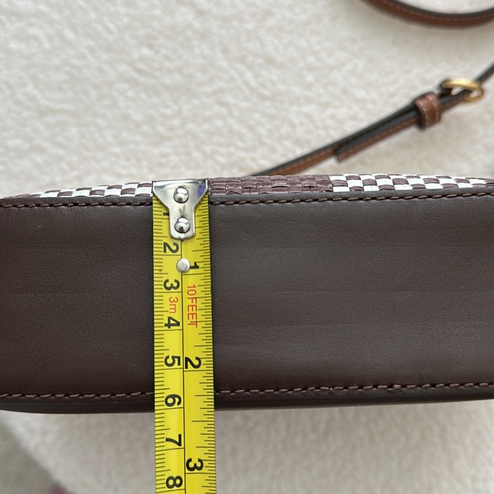 Tory Burch McGraw woven plaid camera bag - Picture 9 of 12
